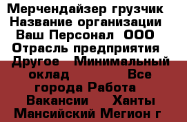 Мерчендайзер-грузчик › Название организации ­ Ваш Персонал, ООО › Отрасль предприятия ­ Другое › Минимальный оклад ­ 40 000 - Все города Работа » Вакансии   . Ханты-Мансийский,Мегион г.